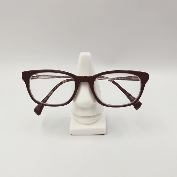 White Ceramic Glasses Holder Big Nose Eyeglass Stand - Picture 2 of 4